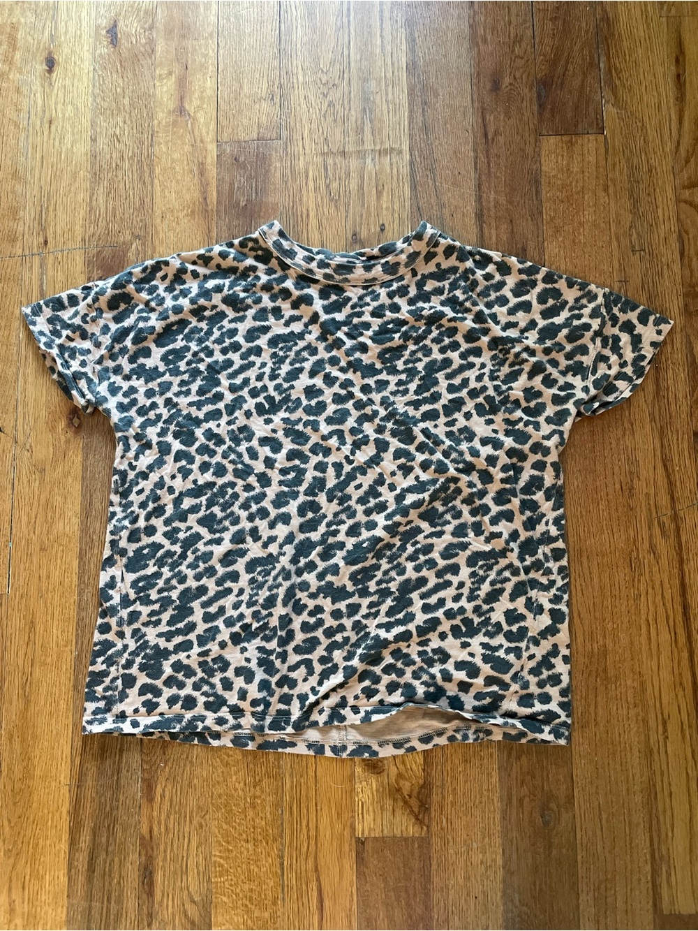 aerie Leopard Print Short Sleeve Tee